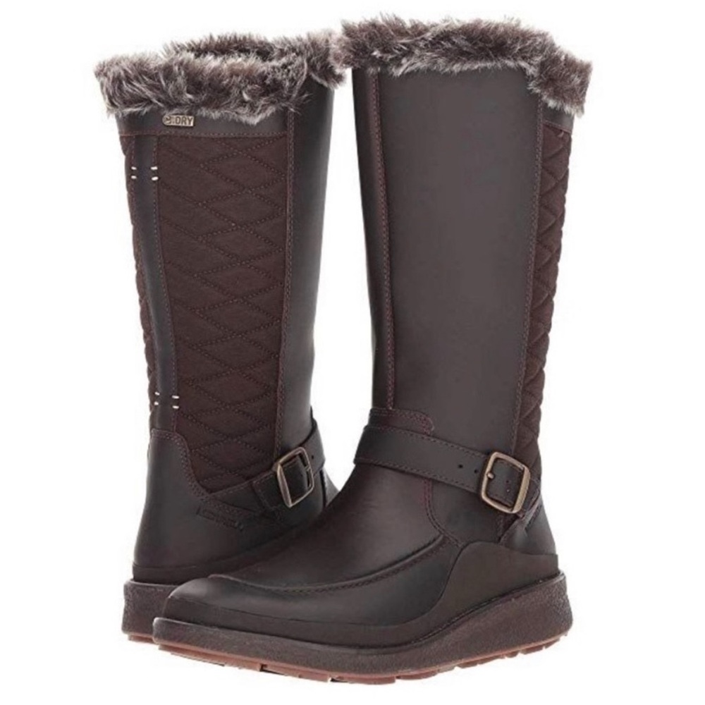 Merrell Tremblant Ezra Tall Waterproof Ice+ Womens Winter Snow Boot Brown